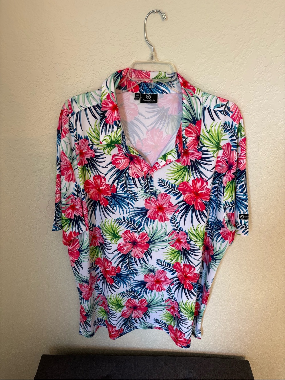 Greenside Tropical Hawaiian Aloha Golf shirt swing with a spring color 2X Men